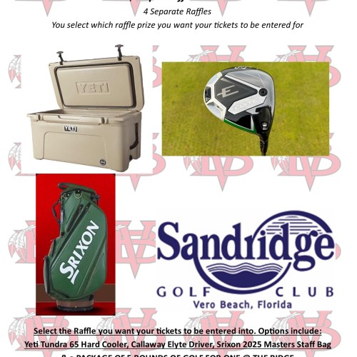 $20 Raffle for an Item of Your Choice in Support of VBHS Boys Golf Team